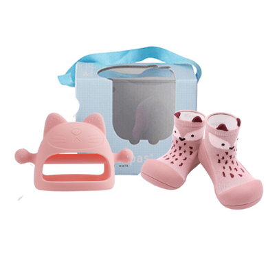 Shoes + Teether Bundle - Pink