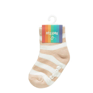 Non Slip Baby Socks - Herb Pink (0-12m)