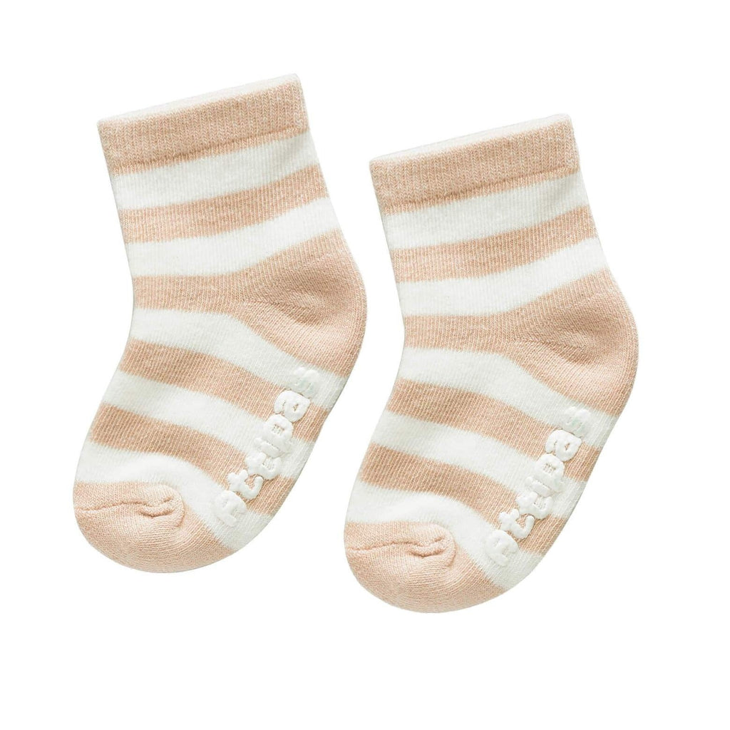 🎁 Non Slip Baby Socks - Herb Pink (0-12m) (100% off)