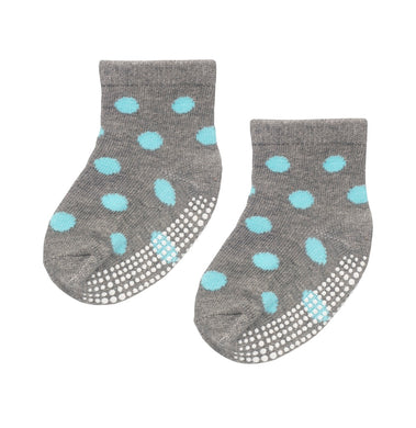 Non Slip Baby Socks - Dots Grey (12-24m)