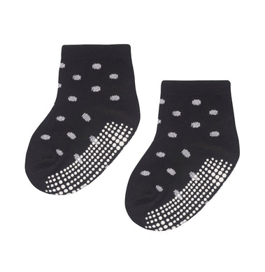 Non Slip Baby Socks - Dots Black (12-24m)