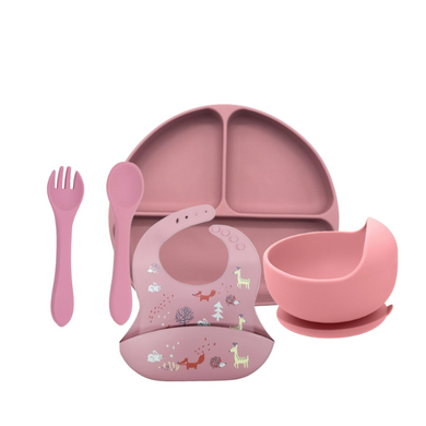 Silicone Feeding Bundle (4 set) - Pink