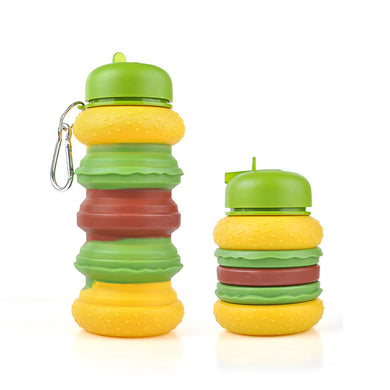 Collapsible Water Bottle - Hamburger