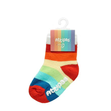 Load image into Gallery viewer, Non Slip Baby Socks - Rainbow White (0-12m)