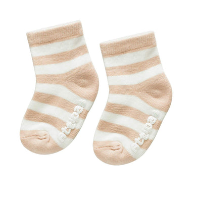 Non Slip Baby Socks - Herb Pink (0-12m)