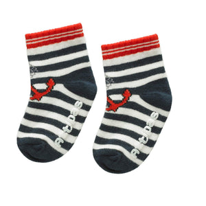 Non Slip Baby Socks - Marine Red (0-12m)